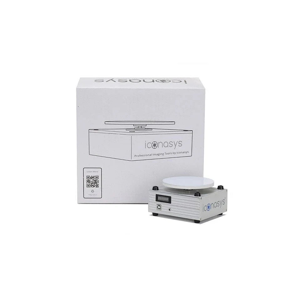 LumiCube 360 Jewelry Photography Bundle including iconasys turntable and packaging for professional jewelry imaging.