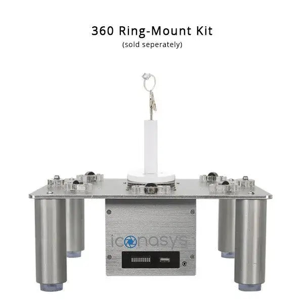 silver XL photography turntabale with ring holder kit