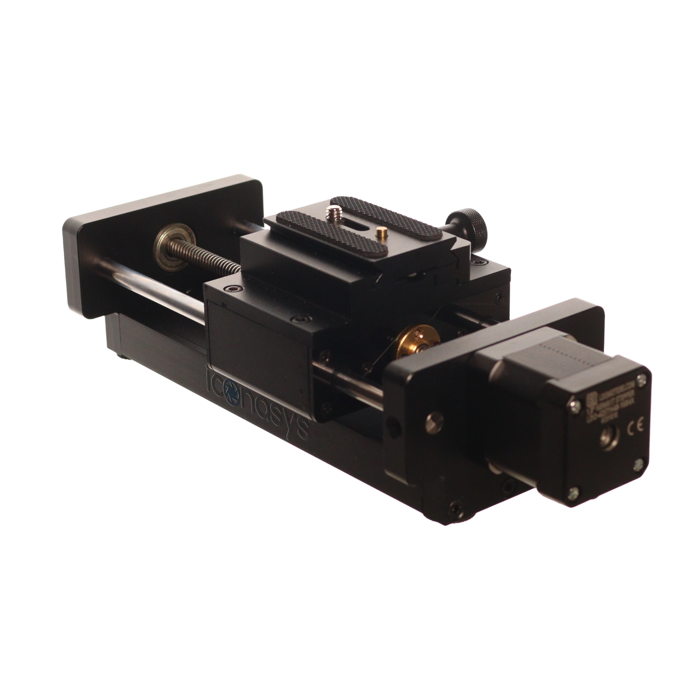 Automated Macro Focusing Rail Slider on a clean background showcasing its precision engineering.