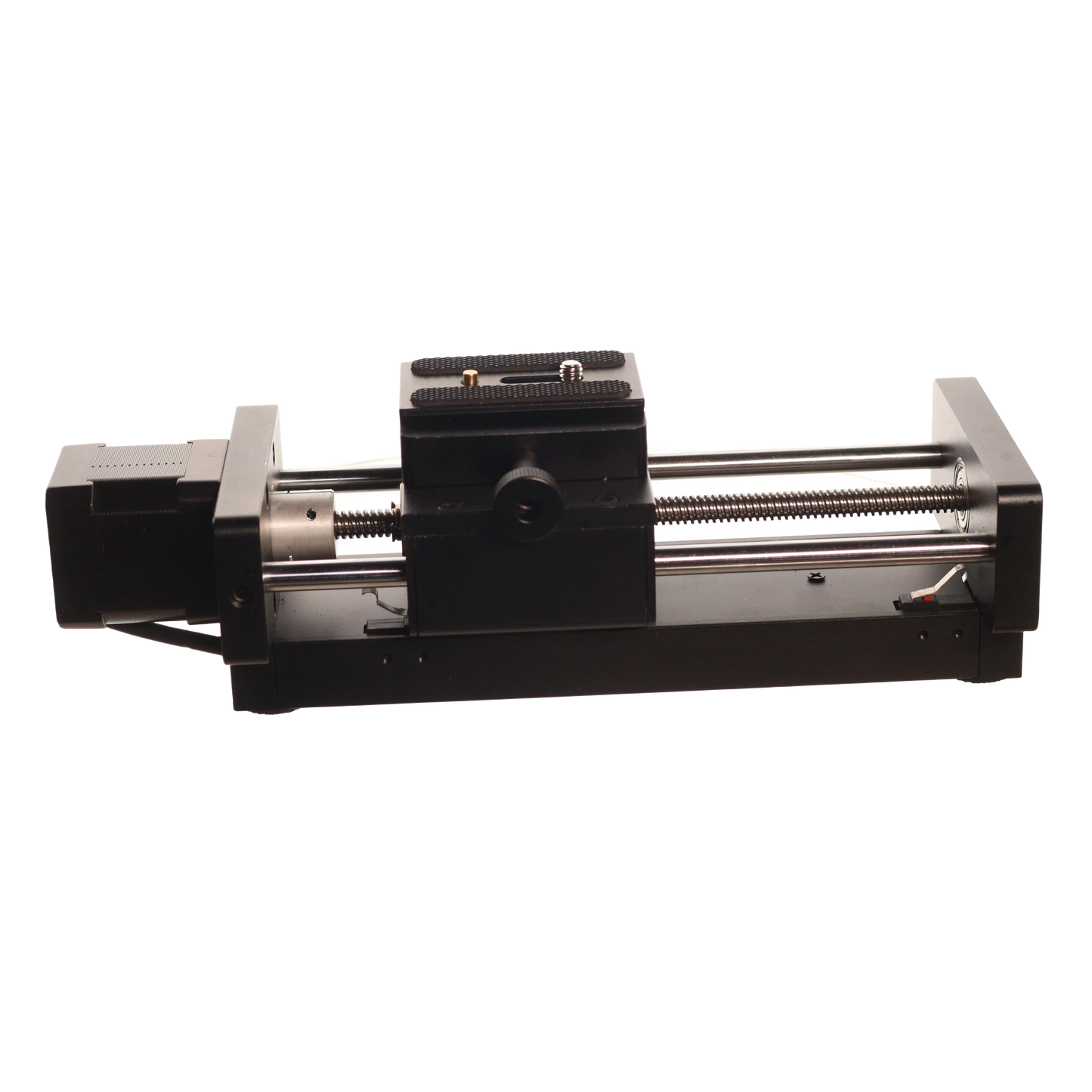 Automated Macro Focusing Rail Slider showcasing precision mechanics and design.