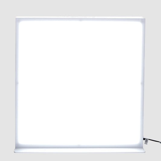 LumiPad LED photography panel displaying a bright, even light for professional photography studios.