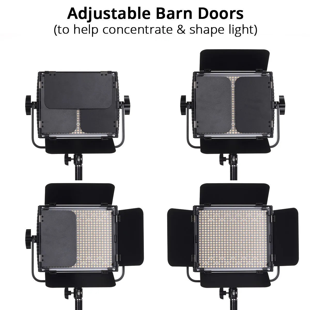 LumiPad 360 LED Lighting Kit Large Spectro 600 Barn Doors