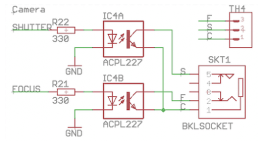 Diagram showing how to Use the Camera Shutter Release with Turntables for photography.