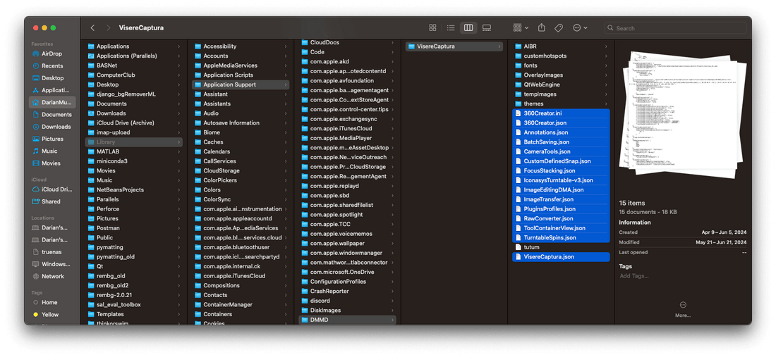 Shows Screenshot on how to Access Visere Captura's Settings 