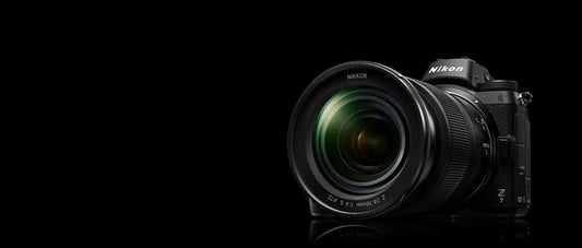 Nikon camera on a black background, used for tips to troubleshoot Nikon Camera Connection.