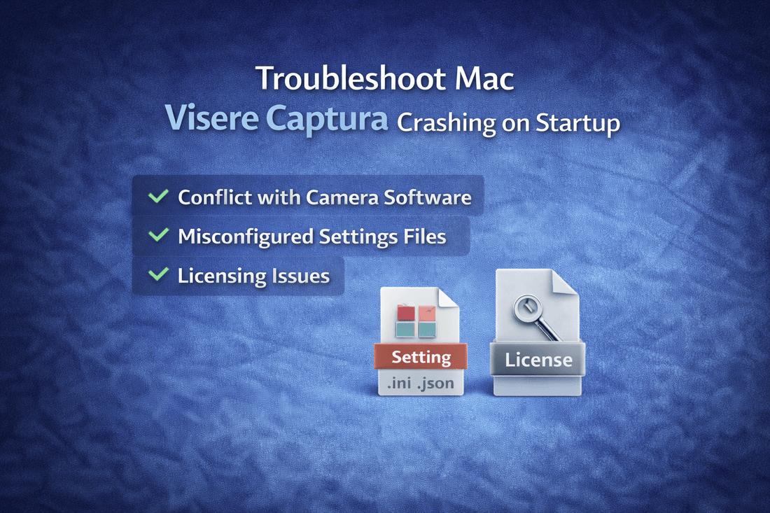 Troubleshoot Mac Startup Issues with Visiere Captura errors and solutions including settings and licensing issues.