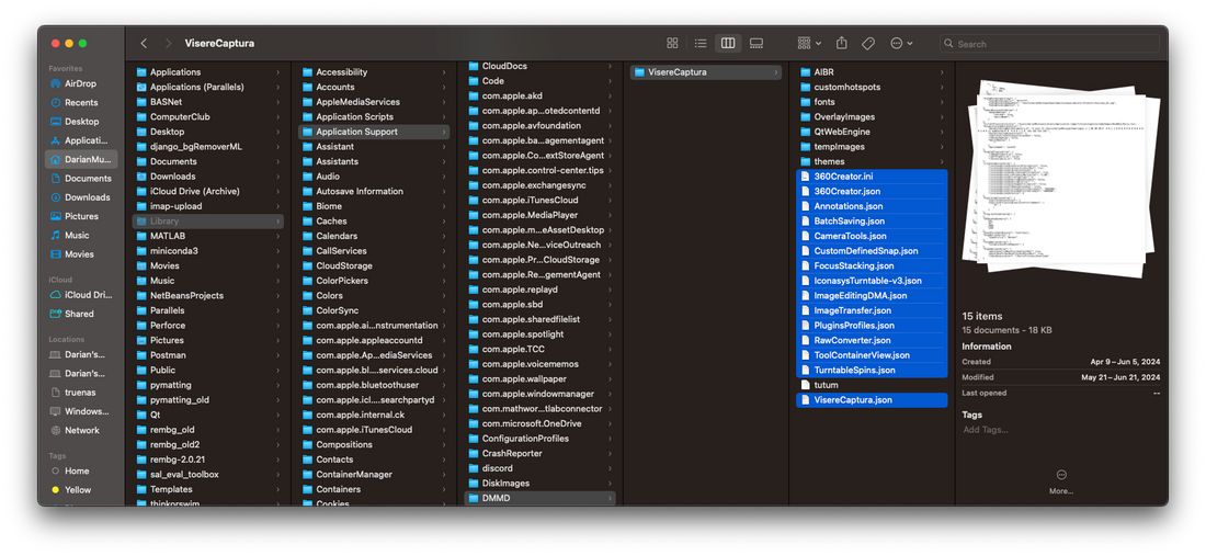 Shows Screenshot on how to Access Visere Captura's Settings 